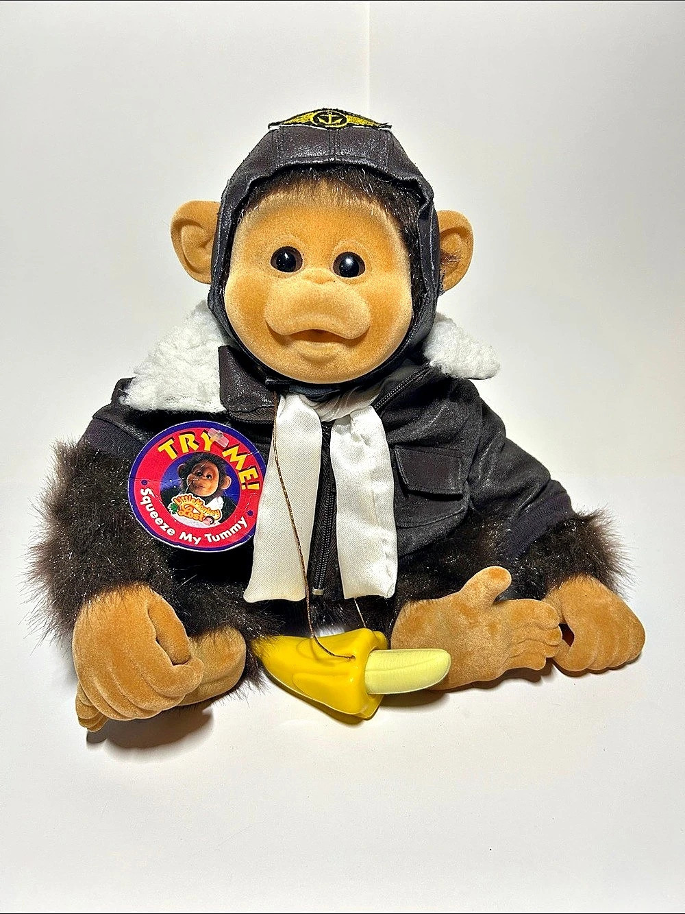 1997 Hosung “Little Monkey Lost” Aviator Monkey Plush